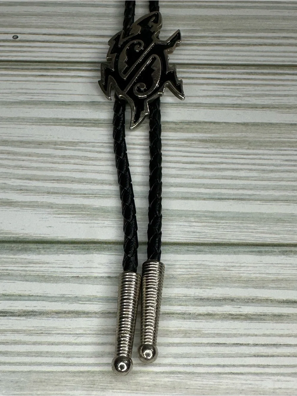 Vintage Southwestern Bolo Tie With Lizard/Horny Toad Motif